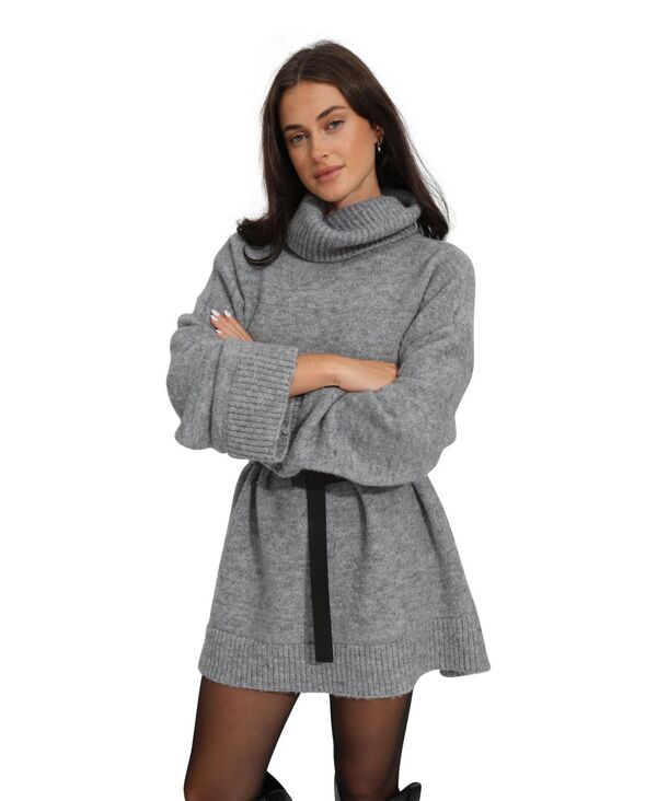 ベルアンドブルーム レディース アウター ニット・セーター Belle & Bloom Women's Belle and Bloom Cuddle Me Oversized Tunic Sweater Grey グレー｜ReVida 店