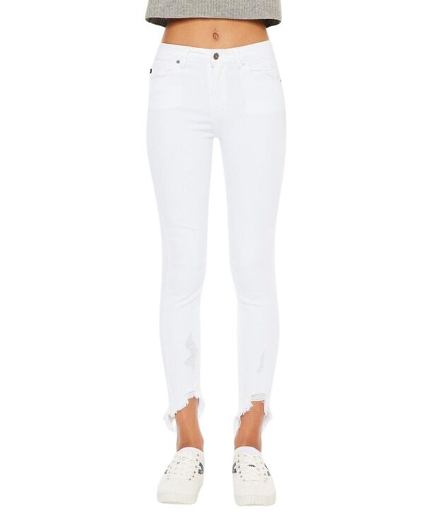 カンクン レディース ボトムス デニムパンツ アンクル ジーンズ KanCan Women'sadie High Rise Ankle Skinny Jeans White ホワイト｜ReVida 店