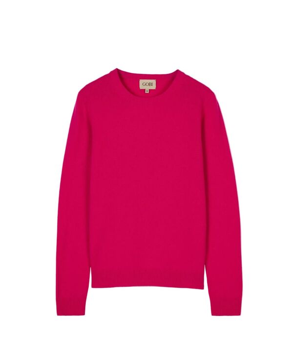 ゴビ カシミヤ レディース アウター ニット・セーター クルーネック Gobi Cashmere Women's Essential Cashmere Crewneck Sweater Pink-magenta ピンク|ReVida 店