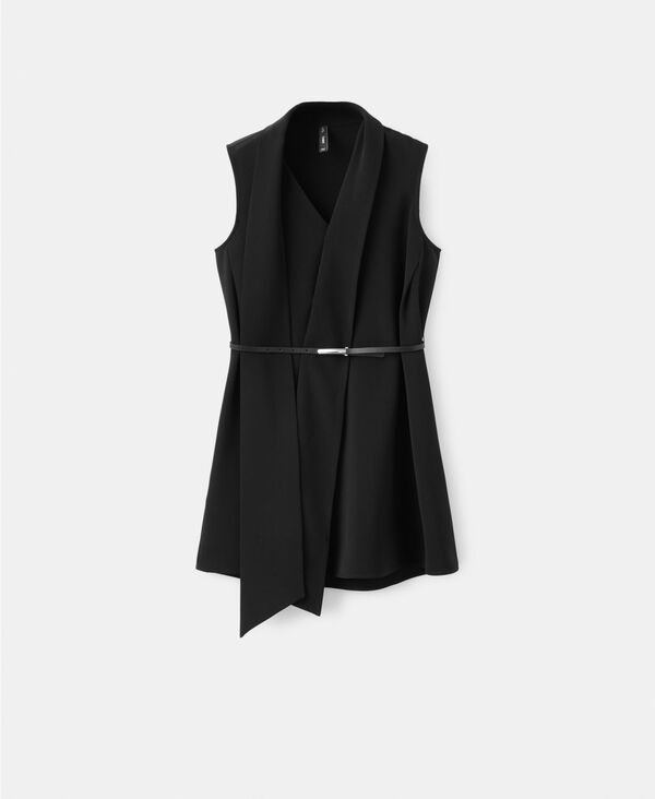 マンゴ レディース トップス ワンピース MANGO Women's Foulard And Belt Dress Black ブラック|ReVida 店