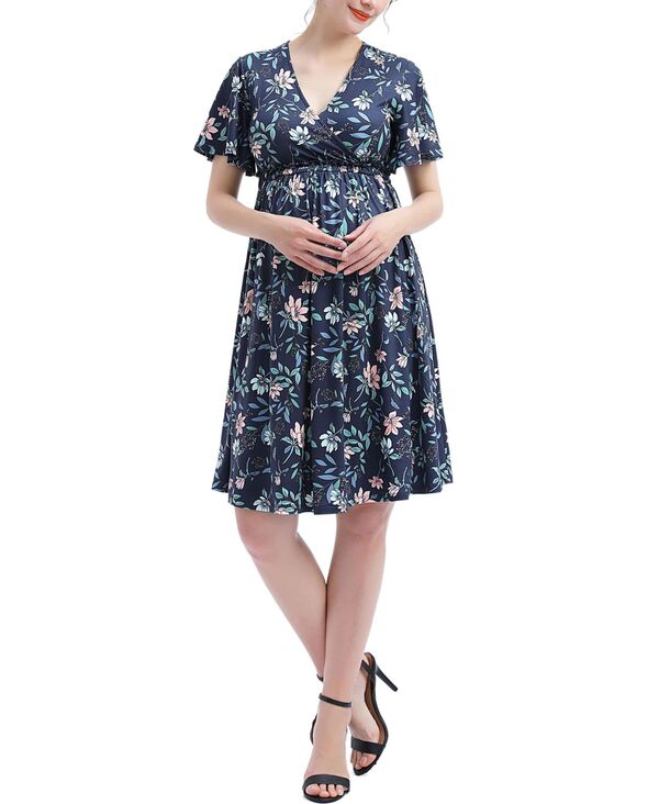 キミアンドカイ レディース トップス ワンピース Vネック マタニティ Maternity kimi + kai Annis V-Neck Nursing Dress Navy ネイビー｜ReVida 店 28,480円