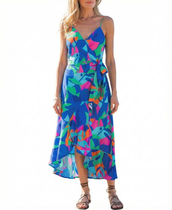 カップシー レディース トップス ワンピース ミディ Cupshe Women's Out of This World Abstract Midi Beach Dress Medium blue ブルー|ReVida 店