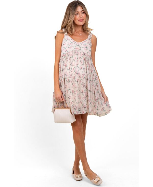 ピンクブラッシュ レディース トップス ワンピース フラワー柄 ミニ マタニティ フラワー Pinkblush Maternity Pink Floral Plisse Texture Mini Dress Pink ピンク｜ReVida 店 28,480円