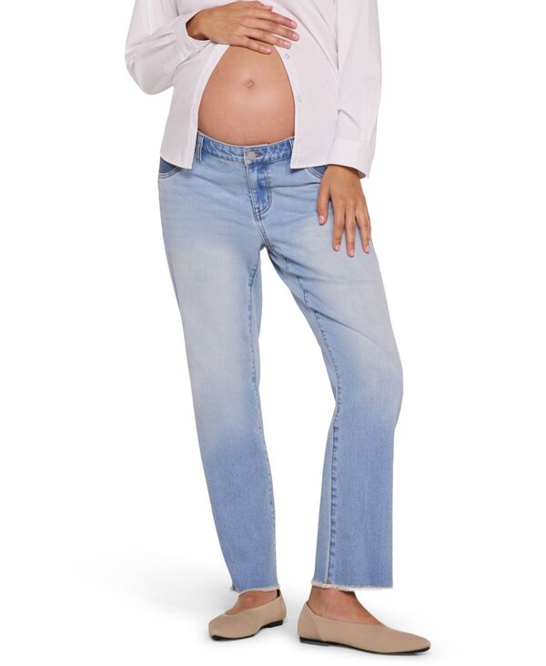 マザーフッドマタニティー レディース ボトムス デニムパンツ ストレート ジーンズ Motherhood Maternity Under the Belly Slim Straight Leg Jeans - Motherhood Light wash|ReVida 店