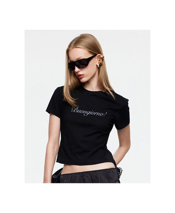 ライオネス レディース トップス シャツ クルーネック Lioness Women's Baby Crew Neck T-Shirt Noir|ReVida 店