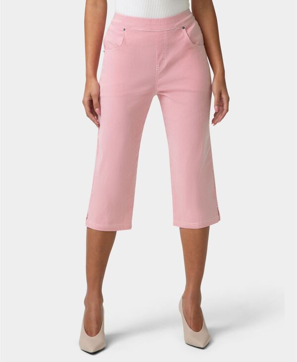ヒュー レディース ボトムス カジュアルパンツ Hue Women'spring Stripedal Pusher Pant Slate Rose スレート｜ReVida 店 14,425円