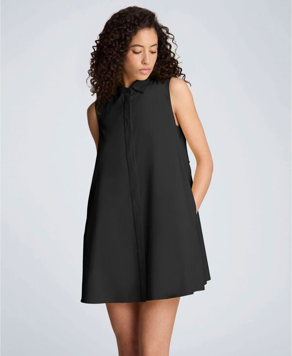 ケネスコール レディース トップス ワンピース ミニ ノースリーブ Kenneth Cole Women'sleeveless Trapeze Mini Dress Black ブラック｜ReVida 店 19,236円