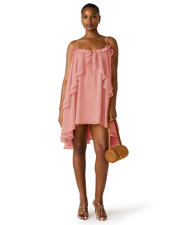 スティーブ マデン レディース トップス ワンピース Steve Madden Women'square Neck High-Low Dress Coralmond コーラル|ReVida 店