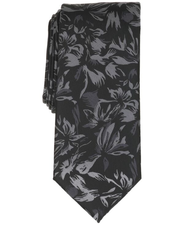 ペリーエリス メンズ アクセサリー ネクタイ フラワー柄 フラワー Perry Ellis Men's Wynne Floral Tie Black ブラック｜ReVida 店