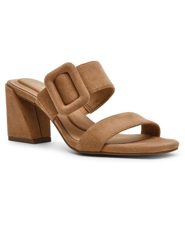 アンクライン レディース シューズ サンダル ヒール Anne Klein Women's Narita Buckle Block Heel Dressandals Nude|ReVida 店