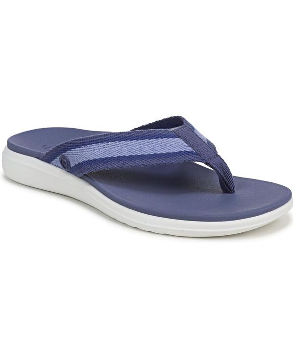 バイオニック レディース シューズ パンプス サンダル Vionic Women's Indigo Thong Sandals Marlin blue multi nylon ブルー｜ReVida 店