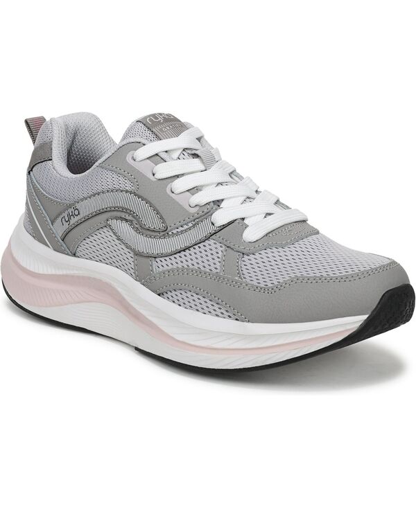 ライカ レディース シューズ スニーカー レース Ryka Women's Gratify Walking Lace-Up Sneakers Paloma Grey Leather/Mesh グレー｜ReVida 店
