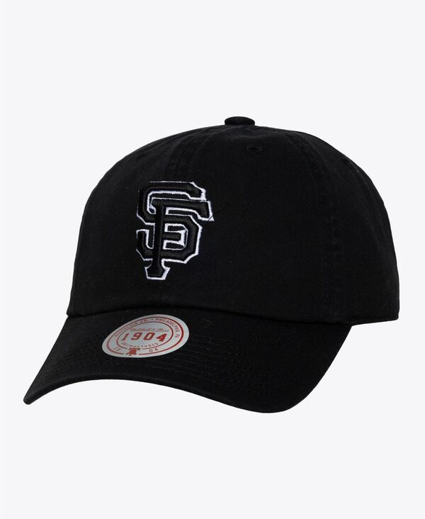 ミッチェル&ネス メンズ アクセサリー 帽子 Mitchell & Ness Men's and Women's Black White San Francisco Giants 1904 Strapback Adjustable Hat Black ブラック|ReVida 店