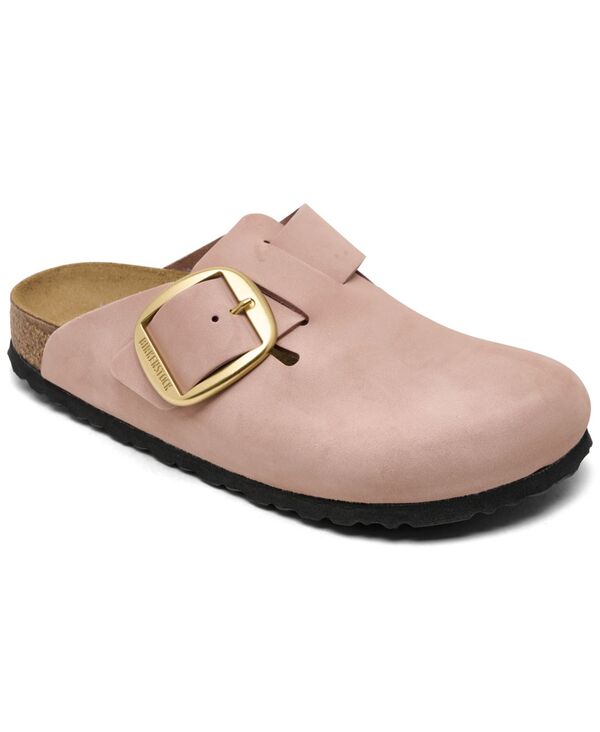 ビルケンシュトック レディース シューズ スニーカー レザー Birkenstock Women's Boston Big Buckle Nubuck Leather Clogs from Finish Line Soft Pink ピンク｜ReVida 店