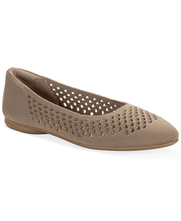 スタイルアンドコー レディース シューズ スリッポン・ローファー ニット Style & Co Women's Tammyy Open Knit Slip-On Flats Lightaupe トープ｜ReVida 店