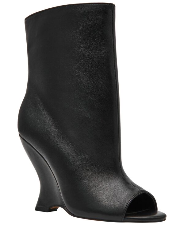 スティーブ マデン レディース シューズ ブーツ・レインブーツ Steve Madden Women's Rylix Sculpted Wedge Booties Black Leather ブラック|ReVida 店