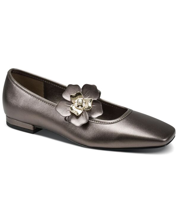 カール ラガーフェルド レディース シューズ パンプス KARLAGERFELD PARIS Women'sidra Mary Jane Ballet Flats Canyon Brown Metallic ブラウン｜ReVida 店