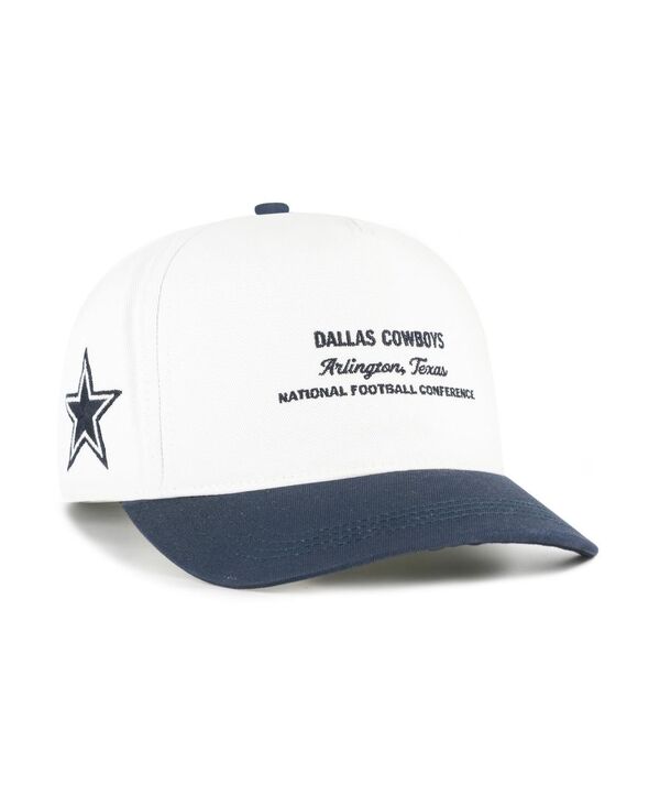 47 ブランド メンズ アクセサリー 帽子 '47 Brand Men's White/Navy Dallas Cowboys Contemporary Two-Tone Hitch Adjustable Hat White Navy ホワイト|ReVida 店