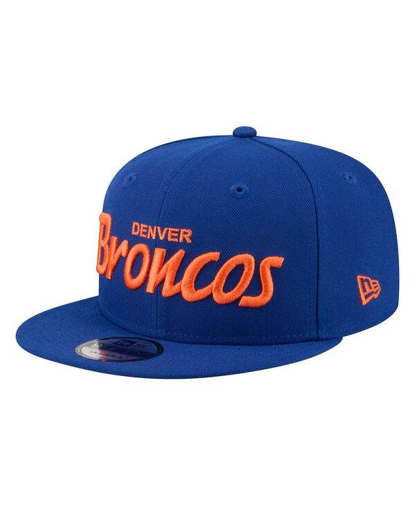ニューエラ メンズ アクセサリー 帽子 New Era Men's Royal Denver Broncos Core Team Script 9FIFTY Snapback Hat Royal|ReVida 店