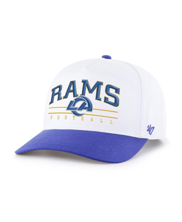 47 ブランド メンズ アクセサリー 帽子 '47 Brand Men's White/Royalos Angeles Rams Relaxed Roscoe Hitch Adjustable Hat White Royal ホワイト|ReVida 店