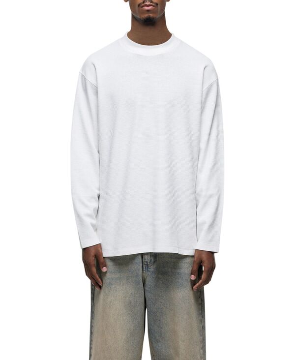 グッドフォーナッシング メンズ トップス Tシャツ 長袖 Good For Nothing Men'scribble Long-Sleeve Waffle T-Shirt White ホワイト|ReVida 店