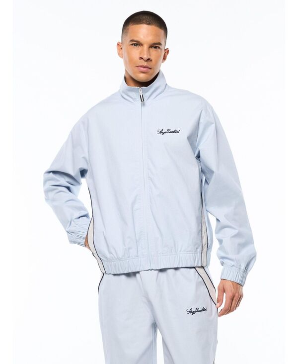 セルジオタッキーニ メンズ アウター ジャケット・ブルゾン Sergio Tacchini Men's Fiamma Track Jacket Baby blue ブルー｜ReVida 店