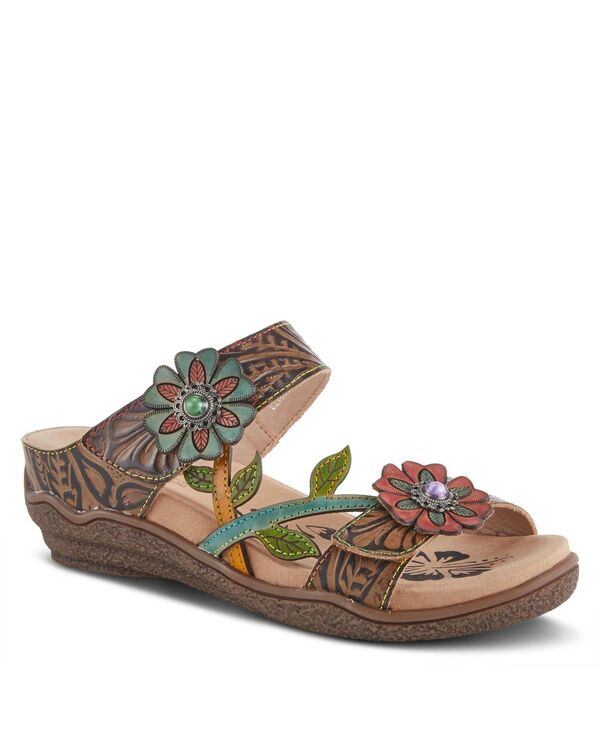 ラリティステ レディース シューズ サンダル L'Artiste Women's Aymee Sandal Taupe multi トープ｜ReVida 店 27,548円
