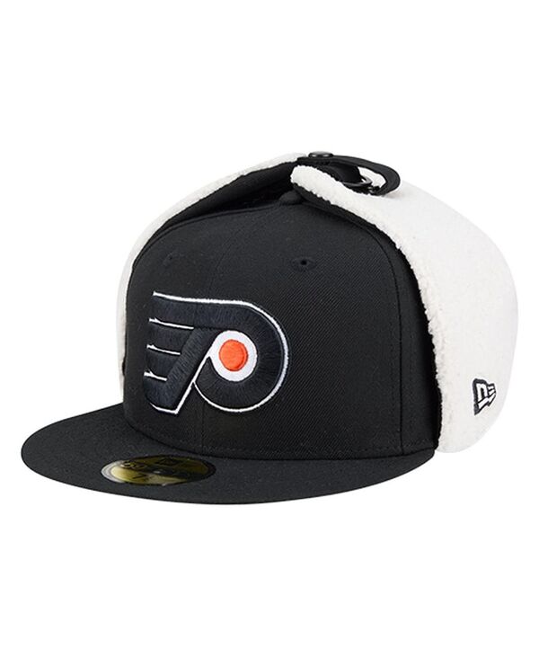 ニューエラ メンズ アクセサリー 帽子 New Era Men's Black Philadelphia Flyers Injection Dog Ear Classic Fitted Hat Black ブラック|ReVida 店