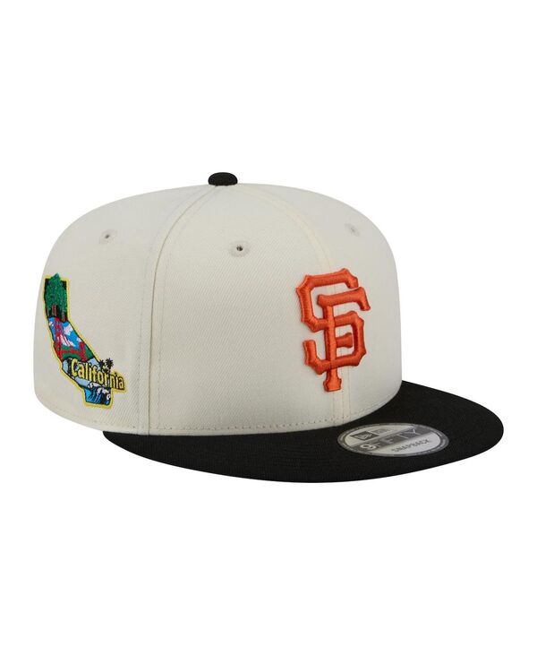ニューエラ メンズ アクセサリー 帽子 New Era Men's Cream/Black San Francisco Giants Localized 9FIFTY Snapback Hat Cream Black クリーム｜ReVida 店