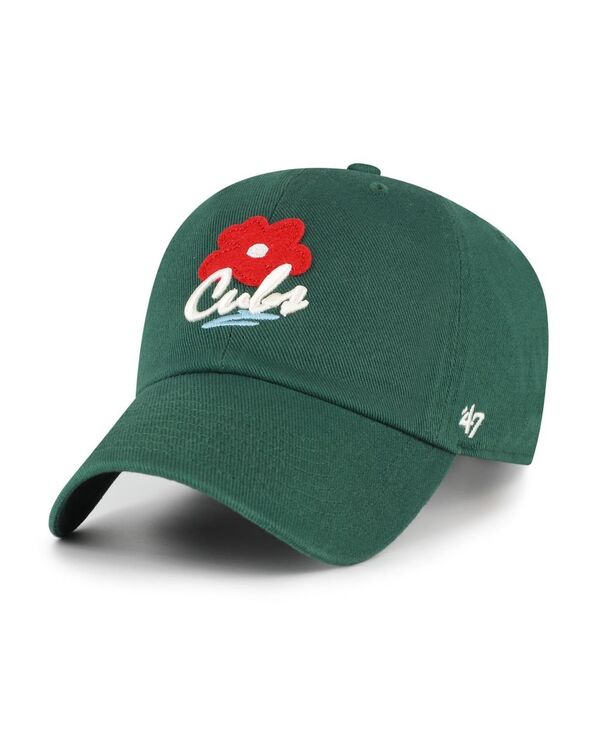 47 ブランド メンズ アクセサリー 帽子 '47 Brand Men's and Women's Green Chicago Cubs Flora Gallery Clean Up Adjustable Hat Green グリーン｜ReVida 店