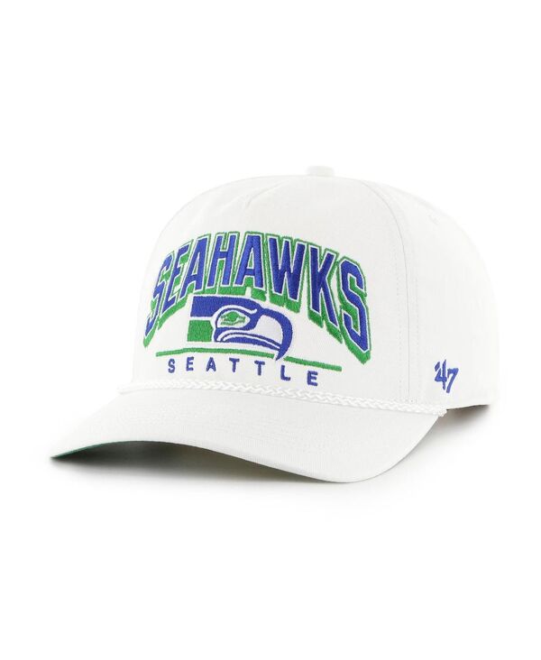 47 ブランド メンズ アクセサリー 帽子 '47 Brand Men's White Seattle Seahawks Coltrane Throwback Rope Hitch Adjustable Hat White ホワイト|ReVida 店