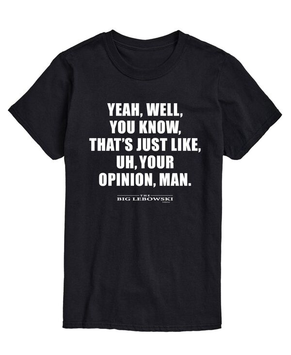 エアウェーブス メンズ トップス Tシャツ AIRWAVES Men's The Big Lebowski Your Opinion T-shirt Black ブラック｜ReVida 店