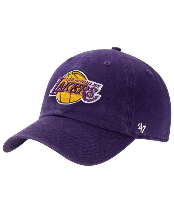 47 ブランド メンズ アクセサリー 帽子 ロゴ '47 Brand Men's Purple Los Angeles Lakers Core Logo Clean Up Adjustable Hat Purple パープル|ReVida 店
