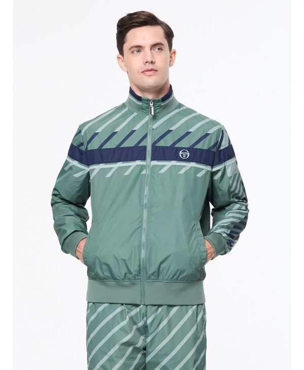 セルジオタッキーニ メンズ アウター ジャケット・ブルゾン Sergio Tacchini Men's men Quadretto Track Jacket Duck green グリーン｜ReVida 店
