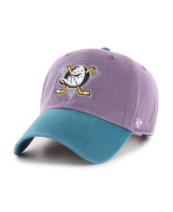 47 ブランド メンズ アクセサリー 帽子 ヴィンテージ ロゴ '47 Brand Men's Purple/Teal Anaheim Ducks Logo Vintage Clean Up Adjustable Hat Purple Turquoise ターコイズ|ReVida 店