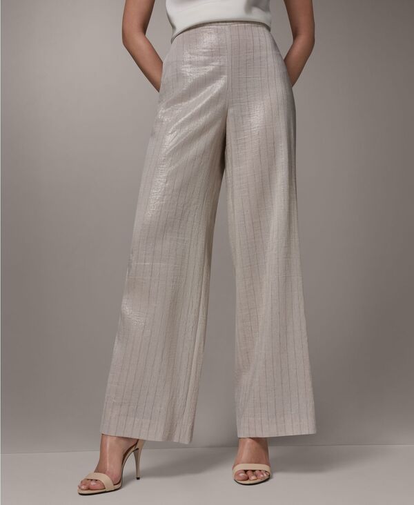 ダナ キャラン ニューヨーク レディース ボトムス カジュアルパンツ Donna Karanew York Women's Pinstripe Mid-Rise Pantsisal/canyon｜ReVida 店