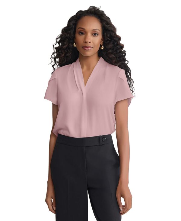 ジョーンズニューヨーク レディース トップス シャツ Vネック Jones New York Women's V-Neck Top Rose｜ReVida 店