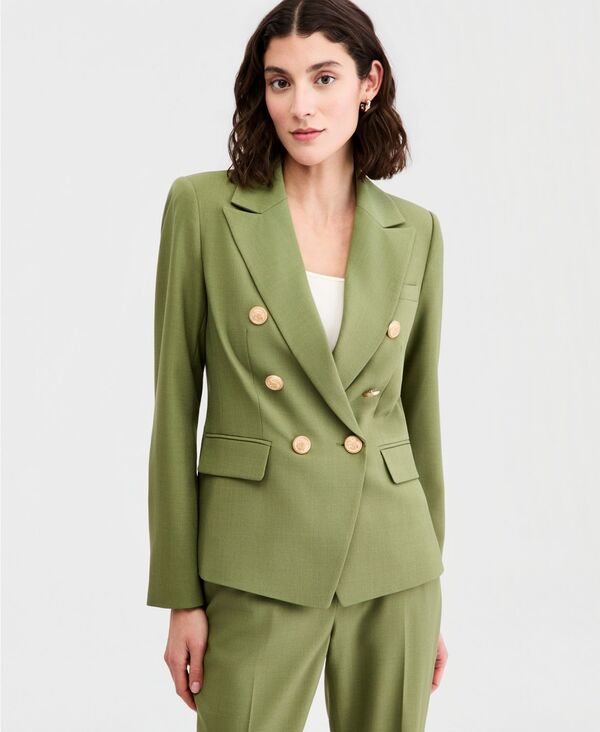 タハリエーエスエル レディース アウター ジャケット・ブルゾン ブレザー Tahari ASL Women's Double-Breasted Blazer Agave|ReVida 店