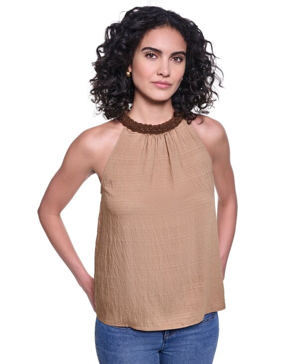 カール ラガーフェルド レディース トップス シャツ ホルター KARLAGERFELD PARIS Women's Halter Neck Top Cartouche|ReVida 店