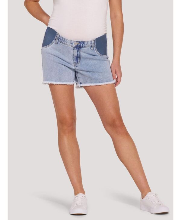 マザーフッドマタニティー レディース ボトムス ハーフパンツ・ショーツ デニム Motherhood Maternity Women's Under the Belly Cut Off Denimaternity Short Sara light wash デニム｜ReVida 店