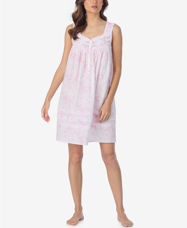 エイレーンウェスト レディース アンダーウェア ナイトウェア ノースリーブ Eileen West Women'sleevelesshort Chemise Rose|ReVida 店