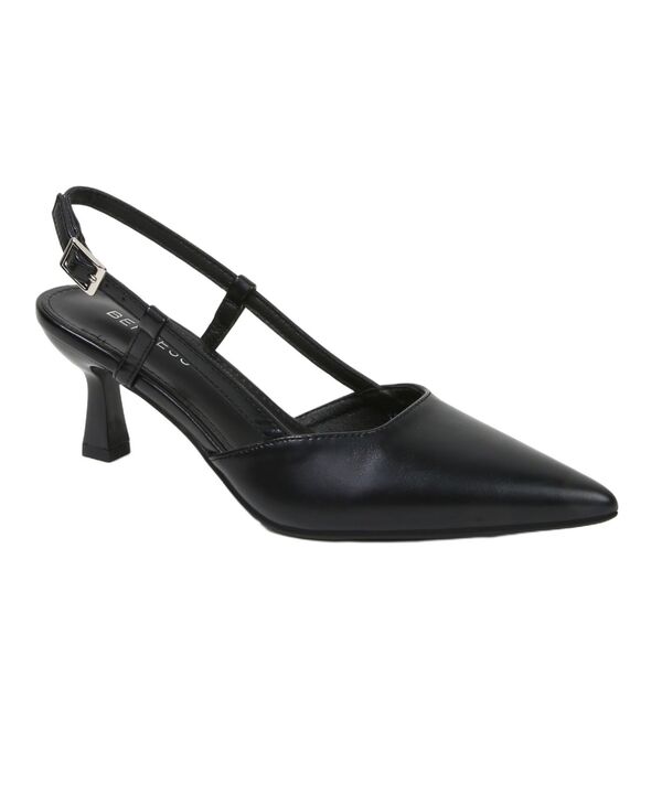 バーネス レディース シューズ パンプス ヒール BERNESS Women's Joanna Slingbackitten Heels Black ブラック｜ReVida 店