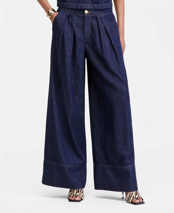 アイ.エヌ.シー インターナショナル コンセプト レディース ボトムス デニムパンツ ジーンズ I.N.C. International Concepts Women's High-Rise Wide-Leg Jeans Ria Wash｜ReVida 店