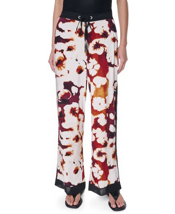 ダナ キャラン ニューヨーク レディース ボトムス カジュアルパンツ ドローコードウエスト プリント DKNY Women's Printedrawstring Waist Pants Floral Inkblot｜ReVida 店