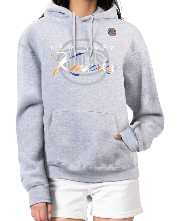 ジースリー フォーハー バイ カール バンクス レディース アウター パーカー・スウェット ロゴ フリース G-III 4Her by Carl Banks Women's Gray New Yorknickshadow Logo Tri-Blend Fleece Hoodie Gray グレー｜ReVida 店