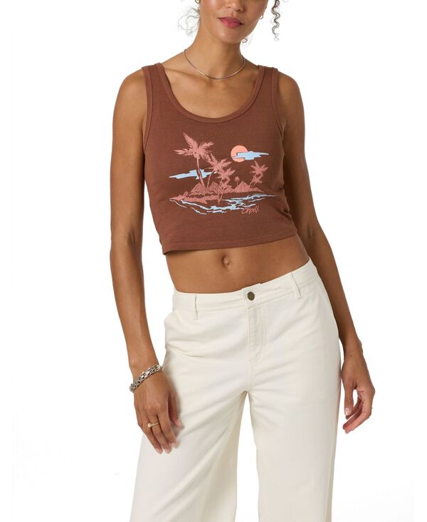 オニール レディース トップス シャツ コットン O'Neill Women's Cotton Motu Scoop Neck Tank Top Coconut Brown ブラウン｜ReVida 店