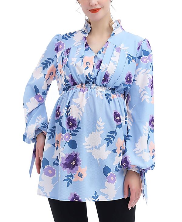 キミアンドカイ レディース トップス シャツ ブラウス マタニティ kimi + kai Maternity Babydoll Nursing Blouse Multicolo red マルチカラー|ReVida 店
