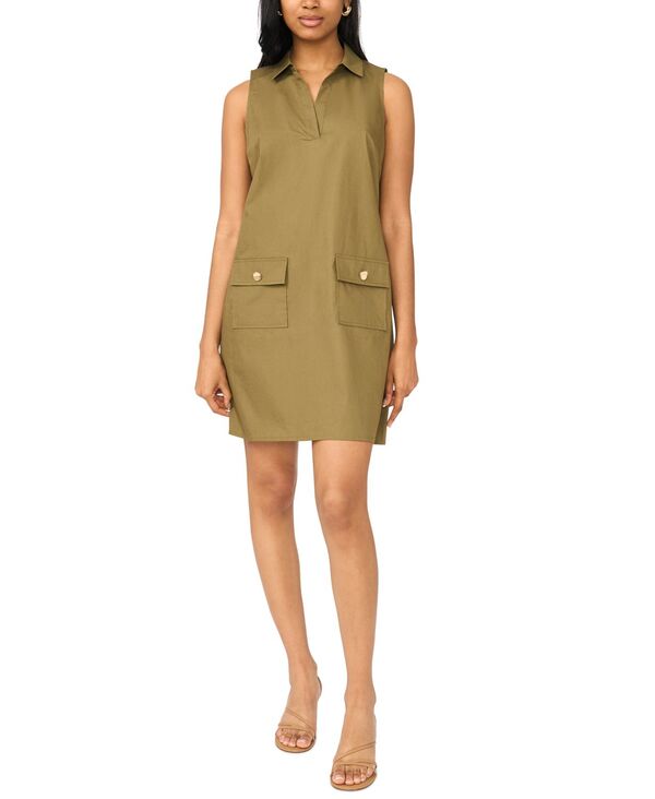 ミスク レディース トップス ワンピース ノースリーブ MSK Women &rsquo; sleeveless Utility Pocket Dress Olive オリーブ｜ReVida 店 9,975円