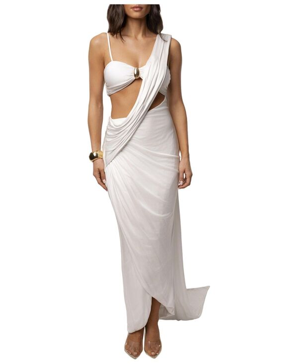 ジェイラックスレーベル レディース トップス ワンピース ドレープ JLUXLABEL Women's Love And Legacy Drapedress Ivory アイボリー｜ReVida 店