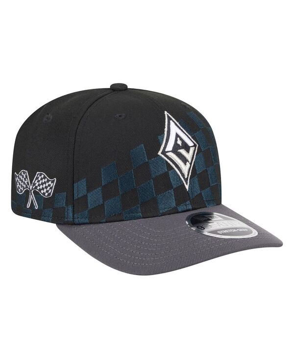 ニューエラ メンズ アクセサリー 帽子 プリント New Era Men's and Women's Black Las Vegas Aces 9SEVENTY Checkerboard Print Adjustable Hat Black ブラック|ReVida 店